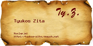 Tyukos Zita névjegykártya